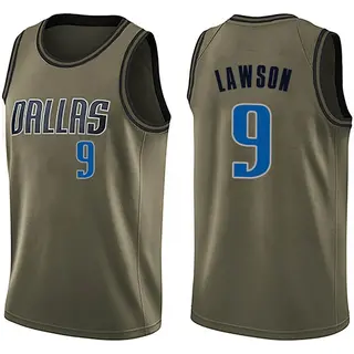 Men's A.J. Lawson Dallas Mavericks Nike Swingman Green Salute to Service Jersey