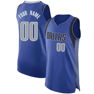 Men's Custom Dallas Mavericks Nike Authentic Royal 2020/21 Jersey - Icon Edition