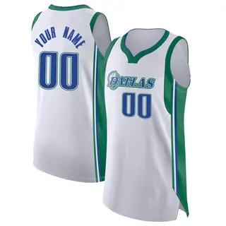 Men's Custom Dallas Mavericks Nike Authentic White 2021/22 City Edition Jersey