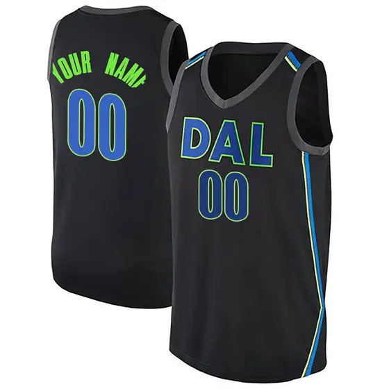 Men's Custom Dallas Mavericks Nike Swingman Black Jersey - City Edition