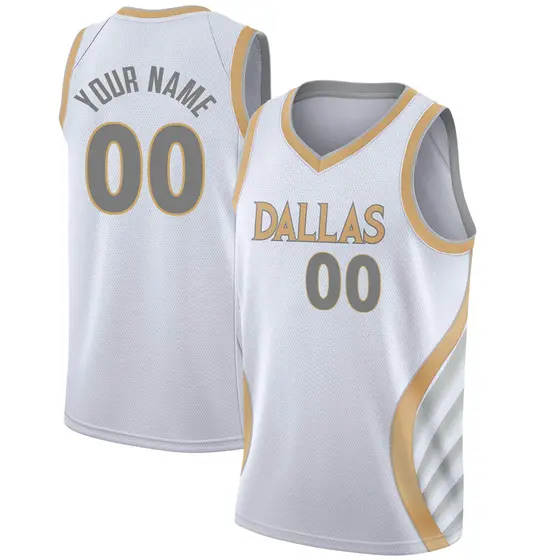 Men's Custom Dallas Mavericks Nike Swingman White 2020/21 Jersey - City Edition