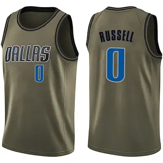 Men's D'Angelo Russell Dallas Mavericks Nike Swingman Green Salute to Service Jersey