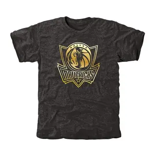 Men's Dallas Mavericks Gold Collection Tri-Blend T-Shirt - Black