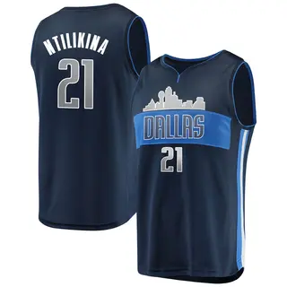 Men's Frank Ntilikina Dallas Mavericks Fanatics Branded Navy Fast Break Jersey - Statement Edition