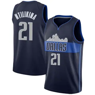 Men's Frank Ntilikina Dallas Mavericks Nike Swingman Navy Jersey - Statement Edition