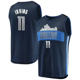 Men's Kyrie Irving Dallas Mavericks Fanatics Branded Fast Break Navy Jersey - Statement Edition