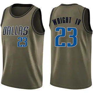 Men's McKinley Wright IV Dallas Mavericks Nike Swingman Green Salute to Service Jersey