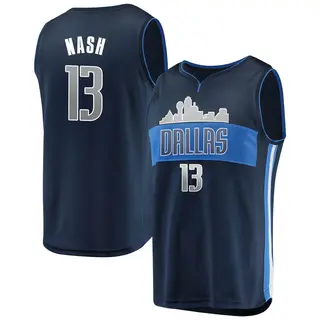 Men's Steve Nash Dallas Mavericks Fanatics Branded Navy Fast Break Jersey - Statement Edition