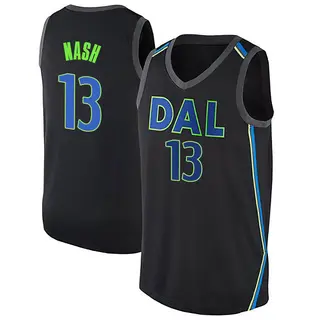 Men's Steve Nash Dallas Mavericks Nike Swingman Black Jersey - City Edition