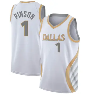 Men's Theo Pinson Dallas Mavericks Nike Swingman White 2020/21 Jersey - City Edition