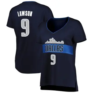Women's A.J. Lawson Dallas Mavericks Fanatics Branded Fast Break Navy Jersey - Statement Edition