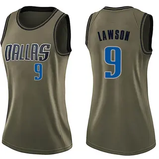 Women's A.J. Lawson Dallas Mavericks Nike Swingman Green Salute to Service Jersey