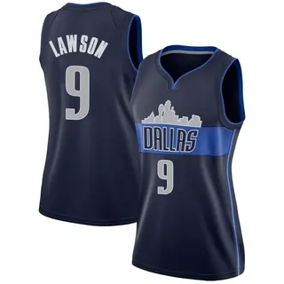 Women's A.J. Lawson Dallas Mavericks Nike Swingman Navy Jersey - Statement Edition