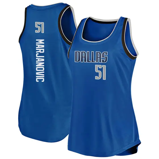 Women's Boban Marjanovic Dallas Mavericks Fanatics Branded Fast Break Blue Movement Tank Jersey - Icon Edition