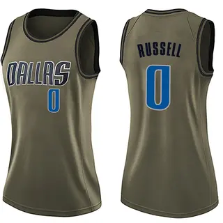 Women's D'Angelo Russell Dallas Mavericks Nike Swingman Green Salute to Service Jersey