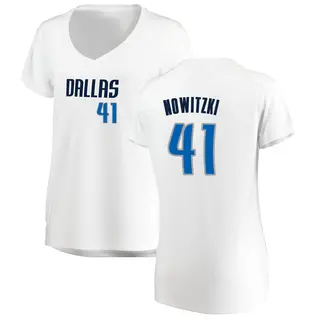 Women's Dirk Nowitzki Dallas Mavericks Fanatics Branded White Fast Break Jersey - Association Edition