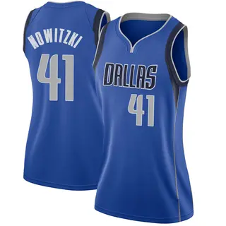 Women's Dirk Nowitzki Dallas Mavericks Nike Swingman Royal Jersey - Icon Edition