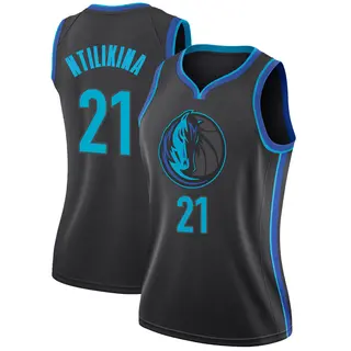 Women's Frank Ntilikina Dallas Mavericks Nike Swingman Anthracite 2018/19 Jersey - City Edition