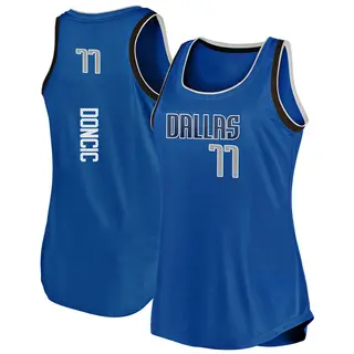 Women's Luka Doncic Dallas Mavericks Fanatics Branded Fast Break Blue Movement Tank Jersey - Icon Edition