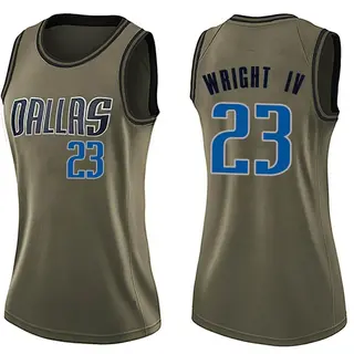 Women's McKinley Wright IV Dallas Mavericks Nike Swingman Green Salute to Service Jersey