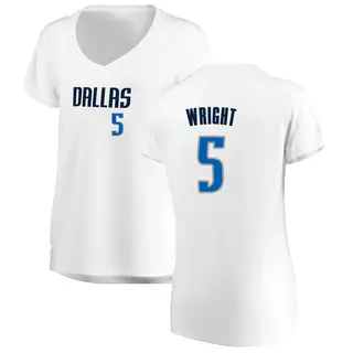 Women's Moses Wright Dallas Mavericks Fanatics Branded White Fast Break Jersey - Association Edition