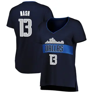 Women's Steve Nash Dallas Mavericks Fanatics Branded Navy Fast Break Jersey - Statement Edition