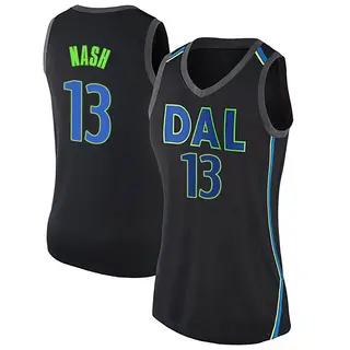 Women's Steve Nash Dallas Mavericks Nike Swingman Black Jersey - City Edition