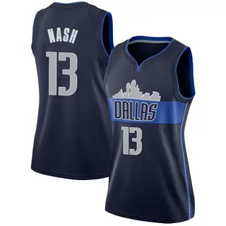 Women's Steve Nash Dallas Mavericks Nike Swingman Navy Jersey - Statement Edition
