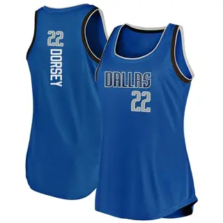 Women's Tyler Dorsey Dallas Mavericks Fanatics Branded Fast Break Blue Movement Tank Jersey - Icon Edition