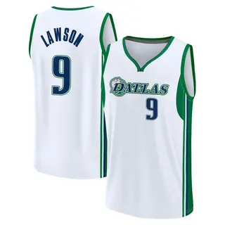 Youth A.J. Lawson Dallas Mavericks Fanatics Branded Fast Break White 2021/22 Replica City Edition Jersey