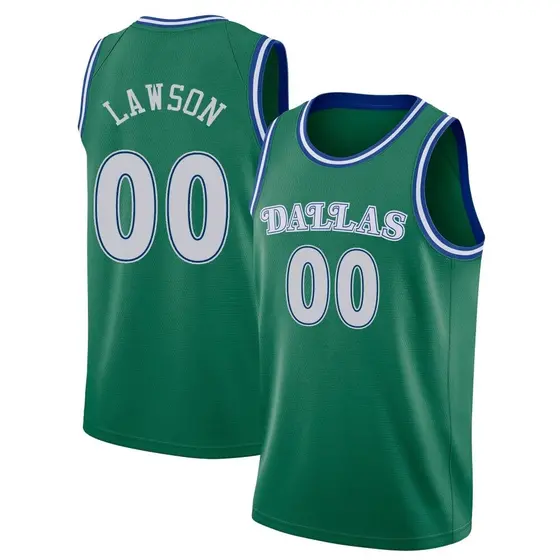 Youth A.J. Lawson Dallas Mavericks Nike Swingman Green 2020/21 Hardwood Classics Jersey
