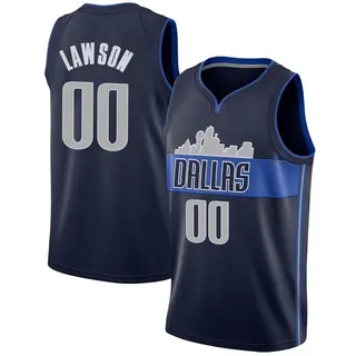 Youth A.J. Lawson Dallas Mavericks Nike Swingman Navy Jersey - Statement Edition