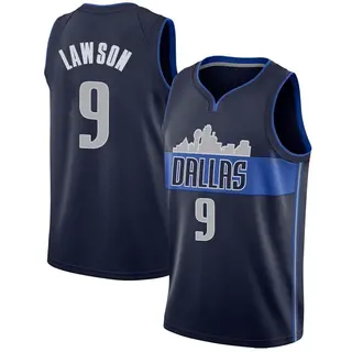 Youth A.J. Lawson Dallas Mavericks Nike Swingman Navy Jersey - Statement Edition