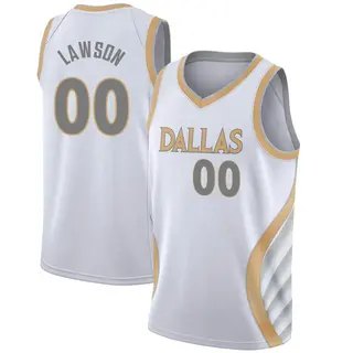 Youth A.J. Lawson Dallas Mavericks Nike Swingman White 2020/21 Jersey - City Edition