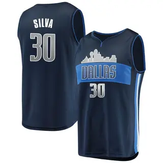 Youth Chris Silva Dallas Mavericks Fanatics Branded Fast Break Navy Jersey - Statement Edition