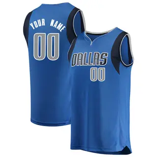Youth Custom Dallas Mavericks Fanatics Branded Blue Fast Break Jersey - Icon Edition