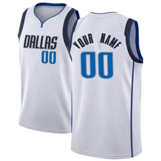 Youth Custom Dallas Mavericks Nike Swingman White Jersey - Association Edition