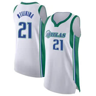 Youth Frank Ntilikina Dallas Mavericks Nike Authentic White 2021/22 City Edition Jersey