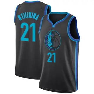 Youth Frank Ntilikina Dallas Mavericks Nike Swingman Anthracite 2018/19 Jersey - City Edition