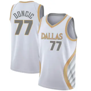 Youth Luka Doncic Dallas Mavericks Nike Swingman White 2020/21 Jersey - City Edition
