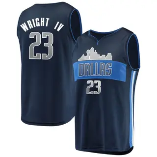 Youth McKinley Wright IV Dallas Mavericks Fanatics Branded Fast Break Navy Jersey - Statement Edition