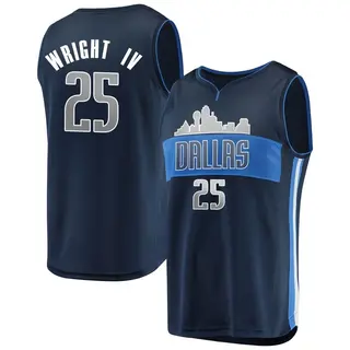 Youth McKinley Wright IV Dallas Mavericks Fanatics Branded Fast Break Navy Jersey - Statement Edition