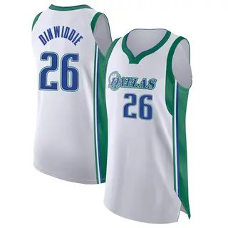 Youth Spencer Dinwiddie Dallas Mavericks Nike Authentic White 2021/22 City Edition Jersey
