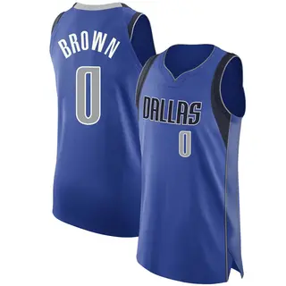Youth Sterling Brown Dallas Mavericks Nike Authentic Brown Royal 2020/21 Jersey - Icon Edition