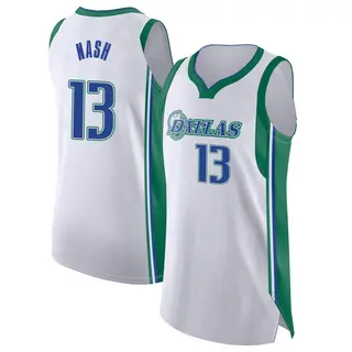 Youth Steve Nash Dallas Mavericks Nike Authentic White 2021/22 City Edition Jersey