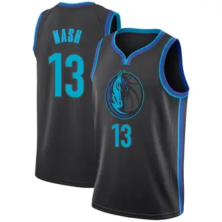 Youth Steve Nash Dallas Mavericks Nike Swingman Anthracite 2018/19 Jersey - City Edition